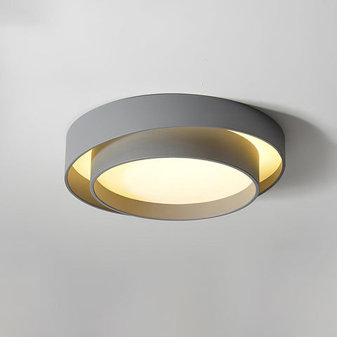 Double-Ring LED Flush Mount Ceiling Light for Bedroom and Living Room