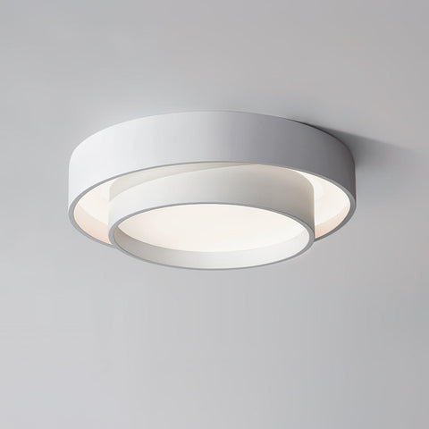 Double-Ring LED Flush Mount Ceiling Light for Bedroom and Living Room