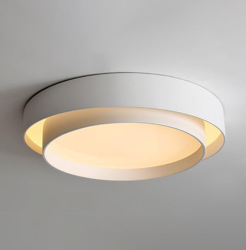 Double-Ring LED Flush Mount Ceiling Light for Bedroom and Living Room