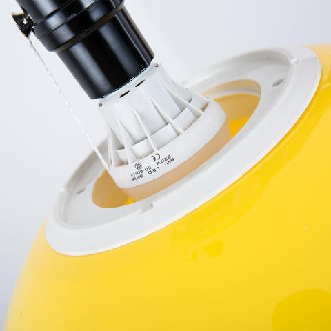 Wall and Ceiling Light with Balloon Shade and Pull Cord Detail