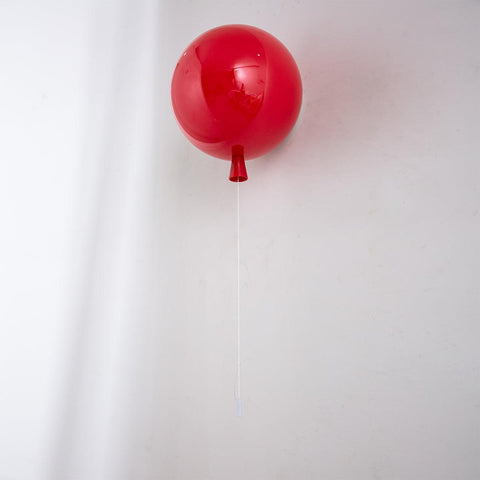 Wall and Ceiling Light with Balloon Shade and Pull Cord Detail