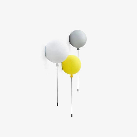 Wall and Ceiling Light with Balloon Shade and Pull Cord Detail
