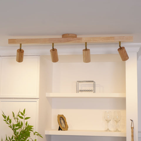 Adjustable Wood Ceiling Spotlight for Kitchen and Hallway Lighting