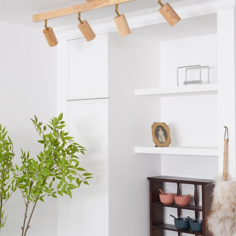 Adjustable Wood Ceiling Spotlight for Kitchen and Hallway Lighting