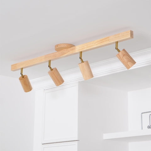 Adjustable Wood Ceiling Spotlight for Kitchen and Hallway Lighting