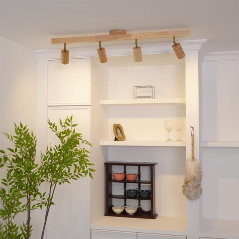 Adjustable Wood Ceiling Spotlight for Kitchen and Hallway Lighting