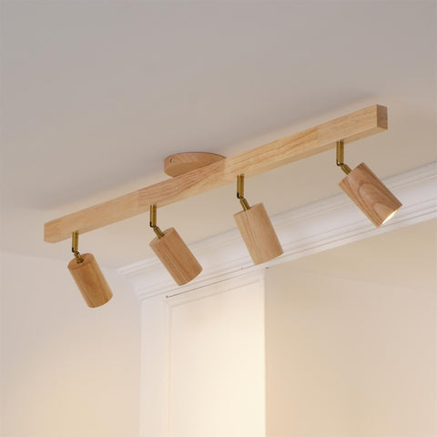 Adjustable Wood Ceiling Spotlight for Kitchen and Hallway Lighting