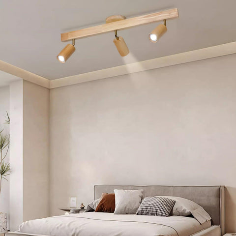 Adjustable Wood Ceiling Spotlight for Kitchen and Hallway Lighting