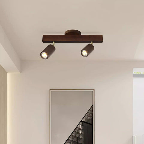 Adjustable Wood Ceiling Spotlight for Kitchen and Hallway Lighting