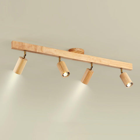Adjustable Wood Ceiling Spotlight for Kitchen and Hallway Lighting