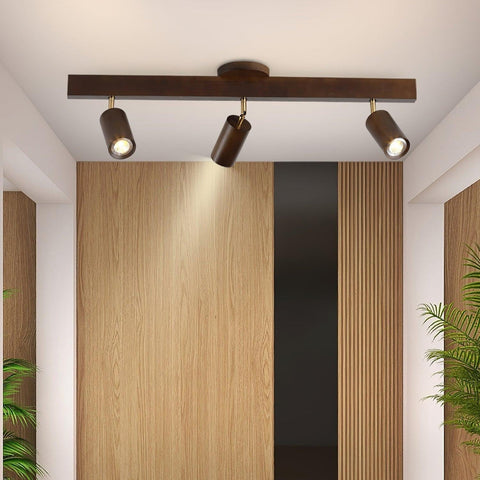 Adjustable Wood Ceiling Spotlight for Kitchen and Hallway Lighting