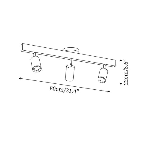 Adjustable Wood Ceiling Spotlight for Kitchen and Hallway Lighting