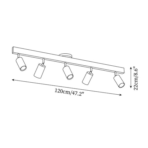 Adjustable Wood Ceiling Spotlight for Kitchen and Hallway Lighting