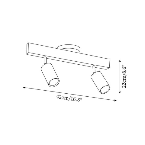 Adjustable Wood Ceiling Spotlight for Kitchen and Hallway Lighting