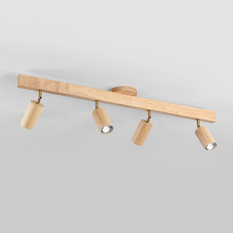 Adjustable Wood Ceiling Spotlight for Kitchen and Hallway Lighting