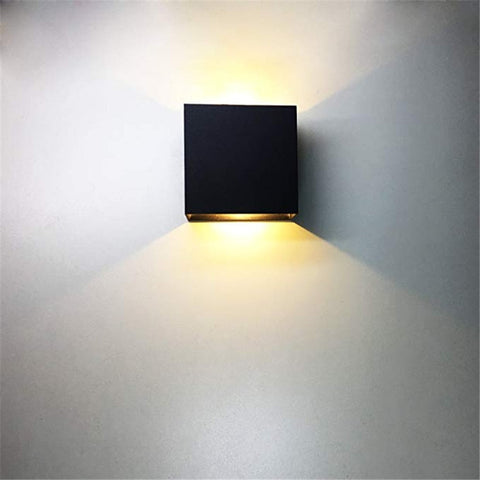 LED Cube Wall Light with Aluminum Body and Up and Down Illumination