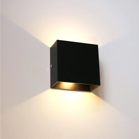 LED Cube Wall Light with Aluminum Body and Up and Down Illumination