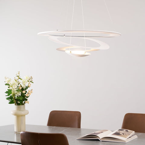 Spiral LED Pendant Light for Dining Room and Living Room Lighting
