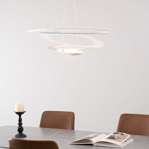 Spiral LED Pendant Light for Dining Room and Living Room Lighting