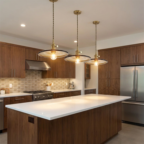 Mid-Century Glass Pendant Light