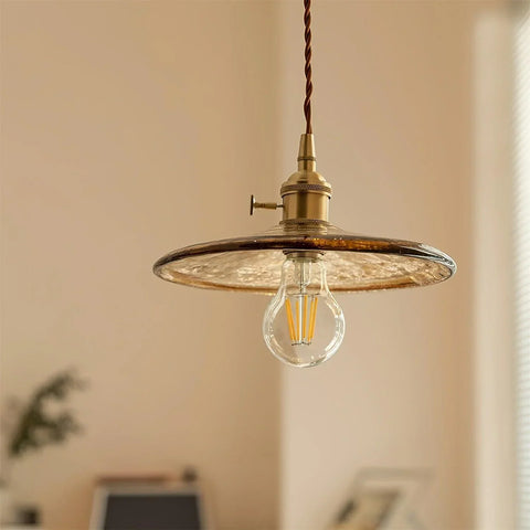 Mid-Century Glass Pendant Light