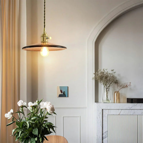 Mid-Century Glass Pendant Light