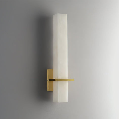 Alabaster Column LED Wall Sconce for Bedroom and Hallway Lighting
