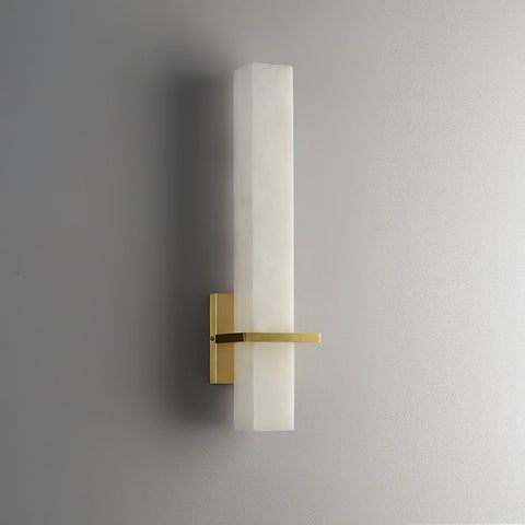 Alabaster Column LED Wall Sconce for Bedroom and Hallway Lighting