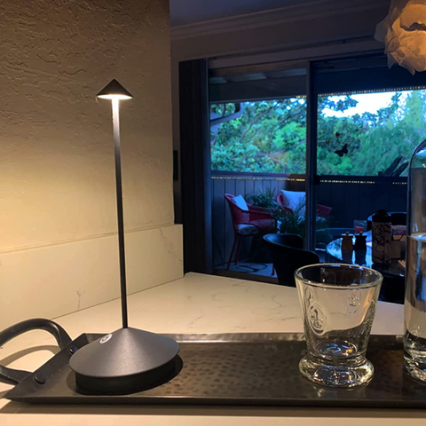 Rechargeable Cordless LED Table Lamp with Touch Dimming for Indoor and Outdoor Use
