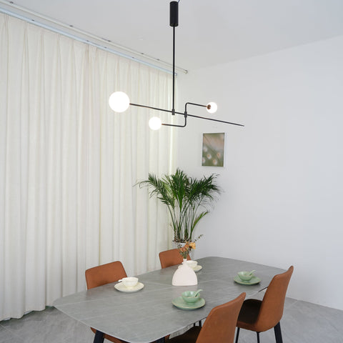 Mobile Arc Chandelier with Adjustable Hanging Globes