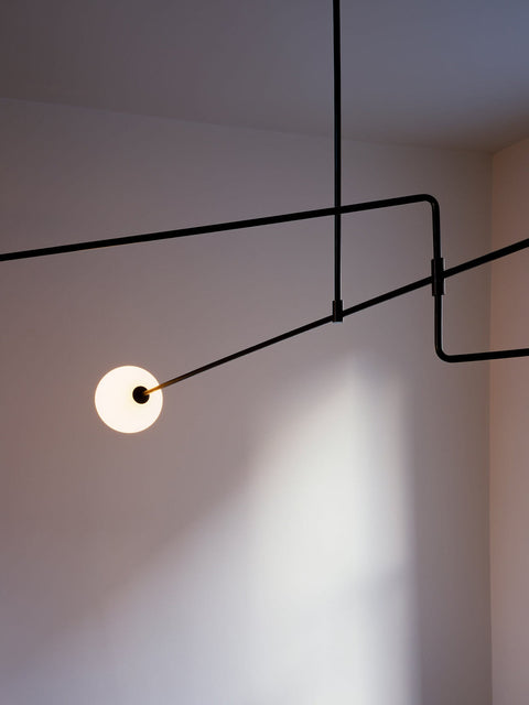 Mobile Arc Chandelier with Adjustable Hanging Globes