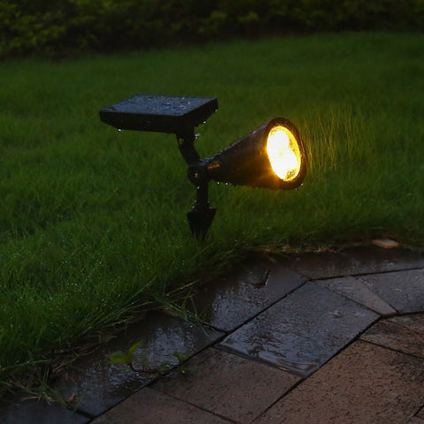 Adjustable Solar LED Garden Spotlight with Conical Head for Paths