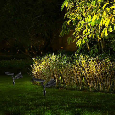 Adjustable Solar LED Garden Spotlight with Conical Head for Paths