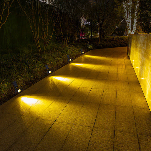 Adjustable Solar LED Garden Spotlight with Conical Head for Paths