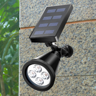 Adjustable Solar LED Garden Spotlight with Conical Head for Paths