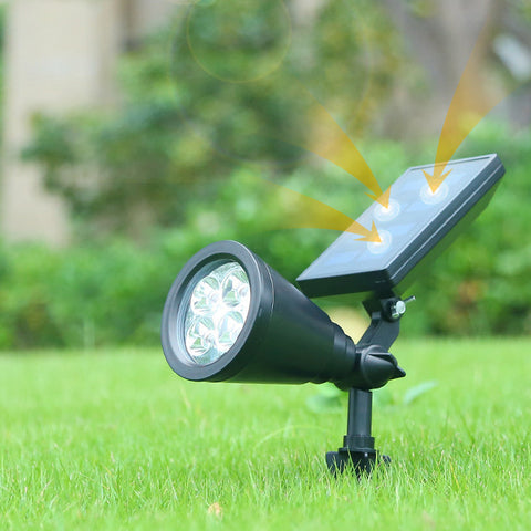 Adjustable Solar LED Garden Spotlight with Conical Head for Paths