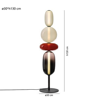 Table Lamp with Dimmable Stacked Glass