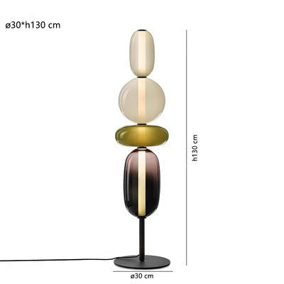 Table Lamp with Dimmable Stacked Glass