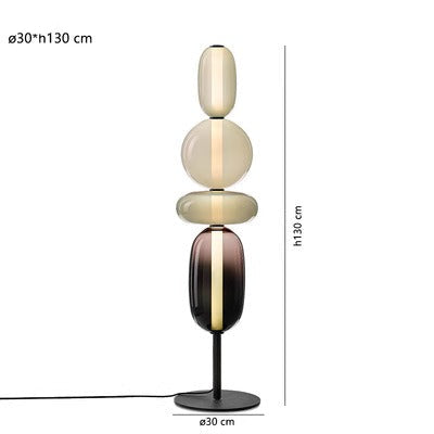 Table Lamp with Dimmable Stacked Glass
