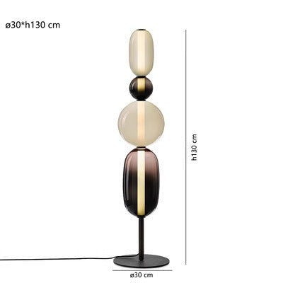 Table Lamp with Dimmable Stacked Glass