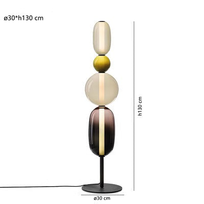 Table Lamp with Dimmable Stacked Glass