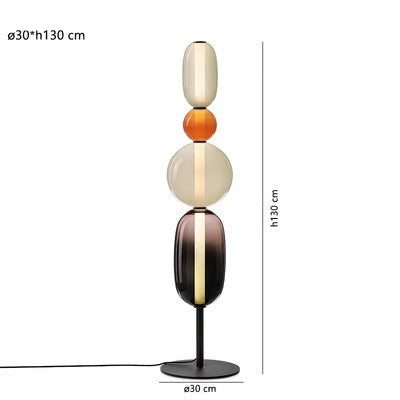 Table Lamp with Dimmable Stacked Glass
