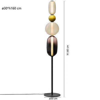 Table Lamp with Dimmable Stacked Glass