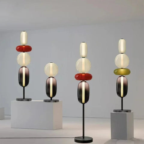 Table Lamp with Dimmable Stacked Glass