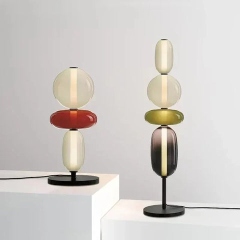Table Lamp with Dimmable Stacked Glass