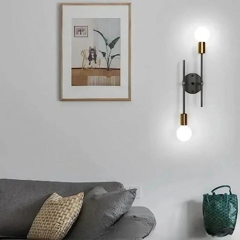 Two-Light Industrial Ceiling Fixture with Metal Arms — product view