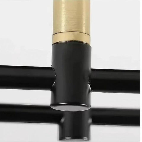 Two-Light Industrial Ceiling Fixture with Metal Arms — product view