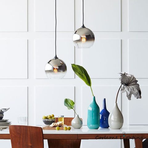 Modern Glass Globe Pendant Light for Dining Rooms and Kitchen Islands