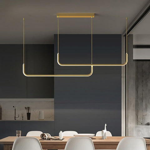 Linear LED Pendant Light for Kitchen Islands and Dining Room Tables