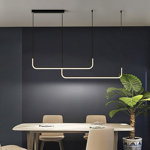 Linear LED Pendant Light for Kitchen Islands and Dining Room Tables